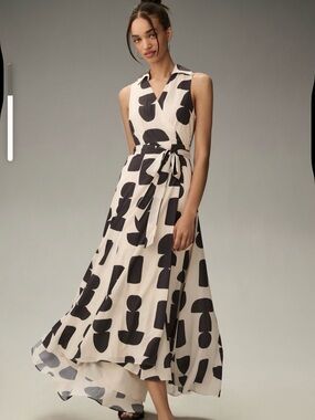 Anthropologie Hutch Sleeveless V-Neck Wrap Dress